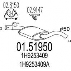 01.51950 MTS Средний глушитель выхлопных газов