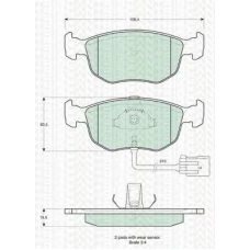 8110 10504 TRIDON Brake pads - front