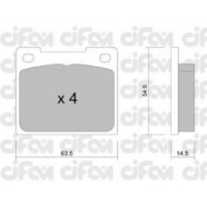 822-020-0 CIFAM Комплект тормозных колодок, дисковый тормоз