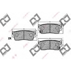 BP1293 DJ PARTS Комплект тормозных колодок, дисковый тормоз