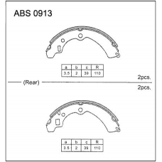 ABS0913 Allied Nippon Колодки барабанные