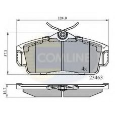 CBP0740 COMLINE Комплект тормозных колодок, дисковый тормоз