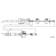 11.2151 CABOR Трос, управление сцеплением