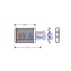 569000N AKS DASIS Теплообменник, отопление салона