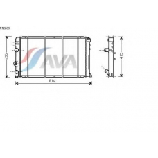 RT2263 AVA Радиатор, охлаждение двигателя