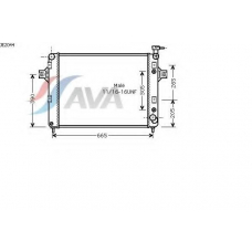JE2044 AVA Радиатор, охлаждение двигателя