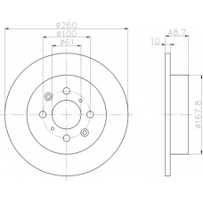 8DD 355 110-331 HELLA Тормозной диск