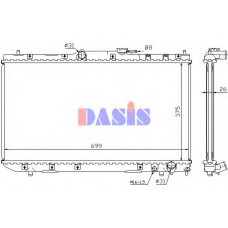 213850N AKS DASIS Радиатор, охлаждение двигателя