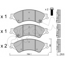822-971-0 CIFAM Комплект тормозных колодок, дисковый тормоз