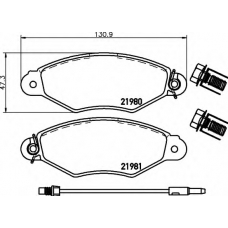 8DB 355 019-301 HELLA Комплект тормозных колодок, дисковый тормоз