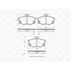 363702160230 MAGNETI MARELLI Комплект тормозных колодок, дисковый тормоз