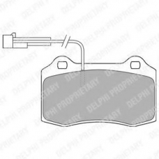 LP1543 DELPHI Комплект тормозных колодок, дисковый тормоз