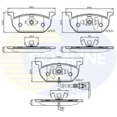 CBP12224 COMLINE Комплект тормозных колодок, дисковый тормоз