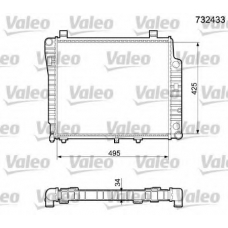 732433 VALEO Радиатор, охлаждение двигателя