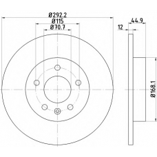 MDC2134 MINTEX Тормозной диск