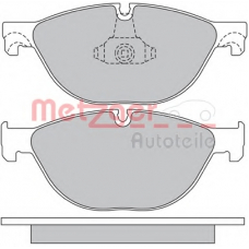 1170564 METZGER Комплект тормозных колодок, дисковый тормоз