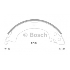 0 986 AB0 828 BOSCH Комплект тормозных колодок