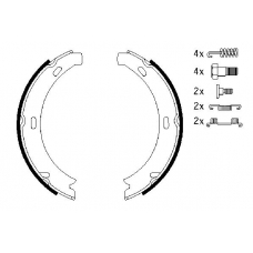 0 986 487 584 BOSCH Комплект тормозных колодок, стояночная тормозная с