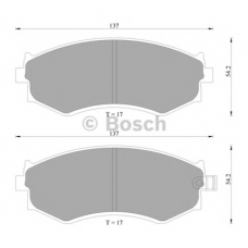 0 986 AB2 030 BOSCH Комплект тормозных колодок, дисковый тормоз