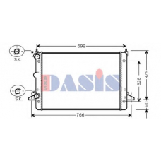 090026N AKS DASIS Радиатор, охлаждение двигателя