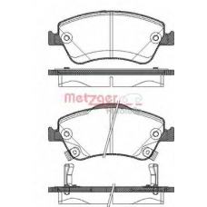 1310.02 METZGER Комплект тормозных колодок, дисковый тормоз