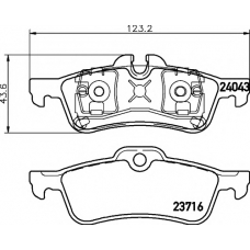 8DB 355 011-351 HELLA PAGID Комплект тормозных колодок, дисковый тормоз