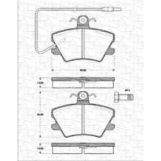 363702161155 MAGNETI MARELLI Комплект тормозных колодок, дисковый тормоз