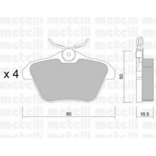 22-0113-0 METELLI Комплект тормозных колодок, дисковый тормоз