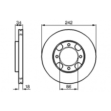 0 986 478 254 BOSCH Тормозной диск