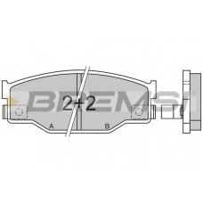 BP2403 BREMSI Комплект тормозных колодок, дисковый тормоз