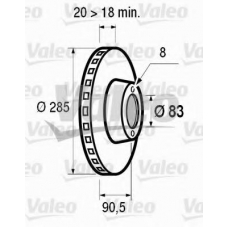 186137 VALEO Тормозной диск