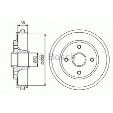 0 986 477 229 BOSCH Тормозной барабан