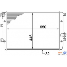 8MK 376 774-041 HELLA Радиатор, охлаждение двигателя