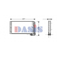 262250N AKS DASIS Конденсатор, кондиционер