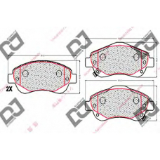 BP1771 DJ PARTS Комплект тормозных колодок, дисковый тормоз