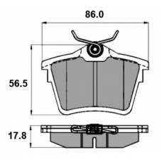 NP2186 NATIONAL Комплект тормозных колодок, дисковый тормоз