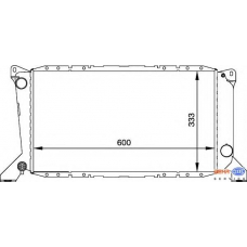 8MK 376 720-211 HELLA Радиатор, охлаждение двигателя