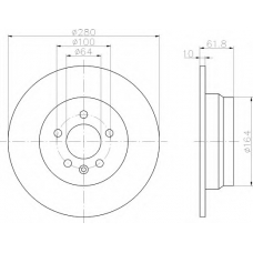 8DD 355 107-261 HELLA Тормозной диск