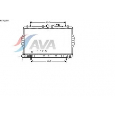 HYA2088 AVA Радиатор, охлаждение двигателя