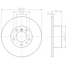 8DD 355 101-681 HELLA Тормозной диск