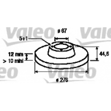 186798 VALEO Тормозной диск