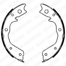 LS1928 DELPHI Комплект тормозных колодок, стояночная тормозная с