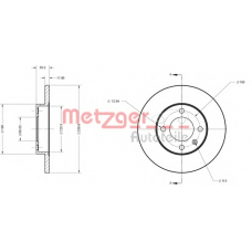 6110019 METZGER Тормозной диск