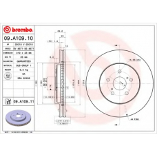 09.A109.10 BREMBO Тормозной диск