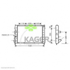31-0952 KAGER Радиатор, охлаждение двигателя