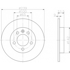 8DD 355 107-461 HELLA Тормозной диск