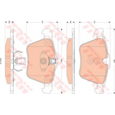 GDB1835 TRW Комплект тормозных колодок, дисковый тормоз