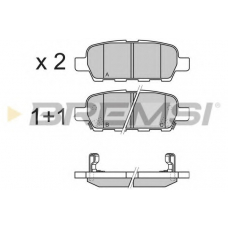 BP3351 BREMSI Комплект тормозных колодок, дисковый тормоз