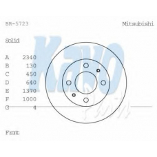 BR-5723 KAVO PARTS Тормозной диск