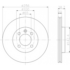 8DD 355 101-321 HELLA PAGID Тормозной диск